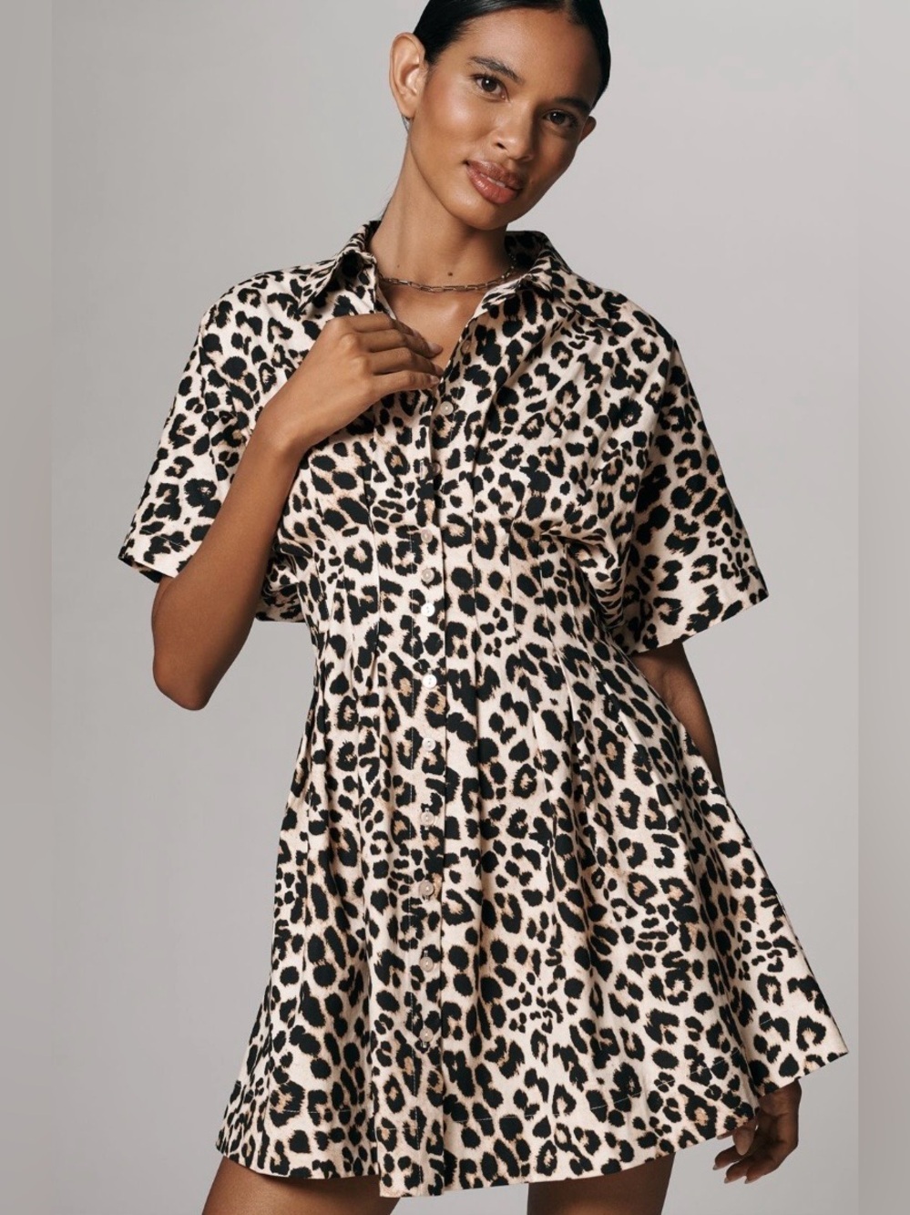 Anthropologie x Exquise Tobie Mini Shirt Dress Size XS NWT